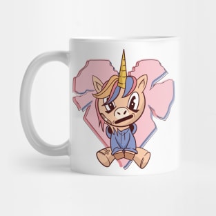 Broken Heart Anime Unicorn Mug